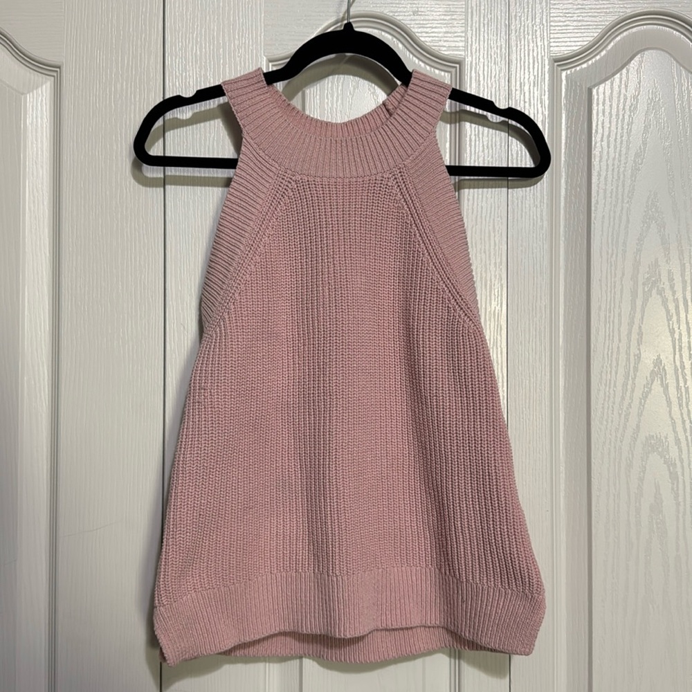Ann Taylor Loft Light Pink Sweater Tank